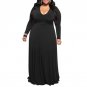 2017 New Women Autumn Winter Large Plus Size Maxi Long Dress Long Sleeve Fashion Elegant Plain Loose