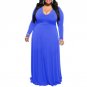2017 New Women Autumn Winter Large Plus Size Maxi Long Dress Long Sleeve Fashion Elegant Plain Loose