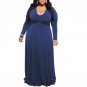2017 New Women Autumn Winter Large Plus Size Maxi Long Dress Long Sleeve Fashion Elegant Plain Loose