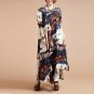 Boho Winter Dresses Women Cotton Linen Vintage Vestidos 2017 Autumn Ladies Print Casual Loose Party
