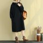 Plus Size 2018 Celmia Vintage Hooded Winter Women Irregular Sleeve Fleece Long Sweatshirt Dress Loos