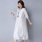 Maxi Long Dress Women Plus Size 5XL Sexy Sheer Party Casual Summer Shift Tee Vestidos Half Short Sle