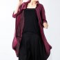 2018 Celmia Vintage Women Lapel Neck Buttons Down Long Sleeve Irregular Hem Long Blouse Cardigan Bag