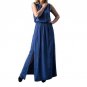 L-6XL Plus Size Women Summer Maxi Dress Sleeveless O-neck Side Split Long Dresses Pockets Vestidos B