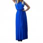L-6XL Plus Size Women Summer Maxi Dress Sleeveless O-neck Side Split Long Dresses Pockets Vestidos B