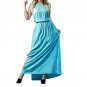 L-6XL Plus Size Women Summer Maxi Dress Sleeveless O-neck Side Split Long Dresses Pockets Vestidos B