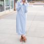 Maxi Dress Casual Long Long Sleeve Split Vestido De Festa Female Autumn Winter Women Dresses Pockets