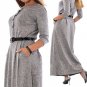 Big Size L-6XL Maxi Long Dress Fashion Women Dress 2017 Autumn Winter Party Dress Vintage Oversize V