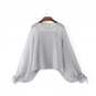 Korean Style Women Chiffon Blouse Tie Cuffs Lantern Sleeve O Neck 2pcs Loose Summer Tops 2017 Plus