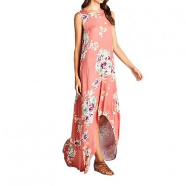 Boho Floral Printed Irregular Summer Dresses 2017 Beach Women Long Maxi Dress Sexy Loose Sundress Ve