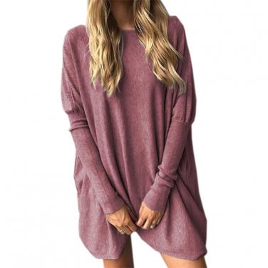 New Autumn Sweaters Women Long Batwing Sleeve O-neck Casual Warm Sweater Winter Female Pullovers Plu