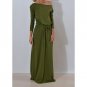 Women Long Maxi Dress Slash Neck Sashes Winter Autumn Dresses Casual Long Sleeve Solid Vestido De Fe