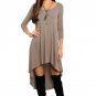 Loose Irregular Dress Solid Long Sleeve Scoop Collar Casual Dress 2017 Plus Size Women Autumn Winter