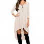 Loose Irregular Dress Solid Long Sleeve Scoop Collar Casual Dress 2017 Plus Size Women Autumn Winter