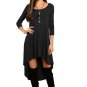 Loose Irregular Dress Solid Long Sleeve Scoop Collar Casual Dress 2017 Plus Size Women Autumn Winter