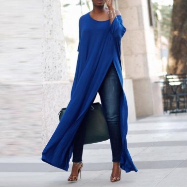 2018 CELMIA Sexy Plus Size S 5XL One Shoulder 3/4 Sleeve Loose Basic Tops Women Casual Splits High L