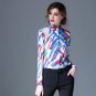 2017 New Arrival Fall Women\'s Fashion Long Sleeve All-match Plus Size Blouse Female Elegant Printed