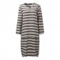 Women Stripe Print Dress 2017 Autumn Casual Loose Midi Dress O Neck Long Sleeve Casual Loose Oversiz