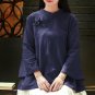 Plus Size 5XL Women Tops and Blouse Long Sleeve Round Neck Oversized Retro Blouse Casual Loose Vinta