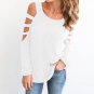 Women Blouse Shirt New Spring Autumn Fashion Off Shoulder Solid Blusas Long Sleeve Shirt Hollow Out 
