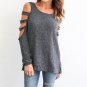 Women Blouse Shirt New Spring Autumn Fashion Off Shoulder Solid Blusas Long Sleeve Shirt Hollow Out 