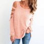 Women Blouse Shirt New Spring Autumn Fashion Off Shoulder Solid Blusas Long Sleeve Shirt Hollow Out 