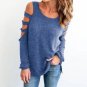 Women Blouse Shirt New Spring Autumn Fashion Off Shoulder Solid Blusas Long Sleeve Shirt Hollow Out 