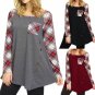 New popular Women Button Long Sleeve Swing Tunic Tops Ladies plus size women clothing Casual Loose T