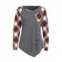 New popular Women Button Long Sleeve Swing Tunic Tops Ladies plus size women clothing Casual Loose T