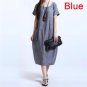Plus Size 5XL Vintage Style Cotton Linen Fold Women Long Loose Dress Vestidos Robe Elbise New Arriv