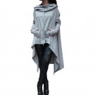 T-Shirt For Women Long-Sleeve Pocket Ladies Streetwear Hoodie Tops Irregular Hem Shirts Women Clothi