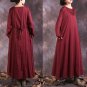 Winter Women Maxi Long Dress 2018 Autumn Long Sleeve Plus Size Female Dresses Casual Round Neck Loos