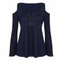 Off Shoulder Black Mesh Tops For Women 2017 Summer Ruffle Chiffon Blouse Femme Plus Size Ladies Shir
