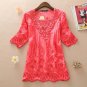 New 2017 summer style half sleeve cottonwomen blouese clothes plus size clothing cute casual shirt b