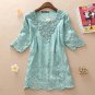 New 2017 summer style half sleeve cottonwomen blouese clothes plus size clothing cute casual shirt b