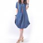 Summer Dress Plus Size S-5XL Short Sleeve Women Dress Casual Cotton Linen Dress Soild O-Neck Feminin