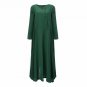 Plus Size 2018 Spring Autumn Women Vintage Maxi Long Dress Long Sleeve Casual Loose Solid Cotton Dre