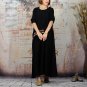 2017 Spring Women Vintage Ankle-length Dress Ladies Loose Casual Long Sleeve Embroidery Solid Maxi L