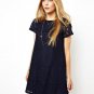 New 2017 women casual summer dress plus size women clothes Vestidos O-neck short sleeve lace dresses