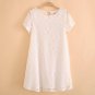 New 2017 women casual summer dress plus size women clothes Vestidos O-neck short sleeve lace dresses