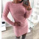 Fuzzy Knitted Sweater Women Dress Female Winter Plus Size Vestidos 2017 Autumn Dresses Warm Long Sle