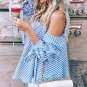 Blusas 2017 Women Blouses Sexy Ladies Slash Neck Off Shoulder Puff Sleeve Tops Casual Loose Stripe P