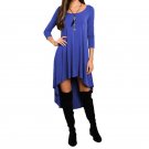 Dress Women Casual Loose Long Sleeved Vintage Irregular Dresses O-Neck Mini Dress Plus Size Tunic Wo