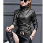 Plus size women blouse fashion elegent Turtleneck long sleeve shirt female tops 2018 autumn winter p