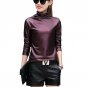 Plus size women blouse fashion elegent Turtleneck long sleeve shirt female tops 2018 autumn winter p