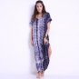 2017 Summer Women Long Maxi Dress Plus Size Short Sleeve Sexy Casual Beach Robe Side Split Gown Eleg