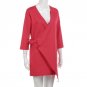 Fashion Design Women Casual Solid Stylish V Neck Wrapped Mini Dress Ladies long sleeve plus size wom