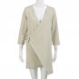 Fashion Design Women Casual Solid Stylish V Neck Wrapped Mini Dress Ladies long sleeve plus size wom