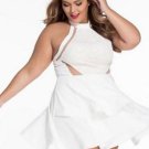 Lace Patchwork Halter Women\'s Day Dress (Plus Size Available)