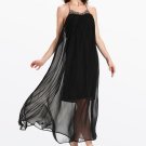 Sisjuly Black Halter Women\'s Maxi Dress (Plus Size Available)